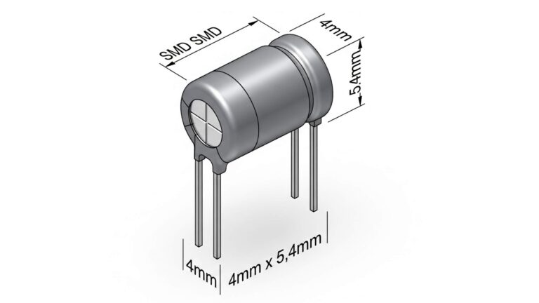 smd 4 x 5.4mm electrolytic capacitor kicad model